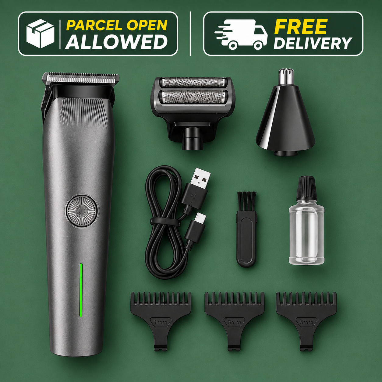 Grey 3in1 Hair Trimmer