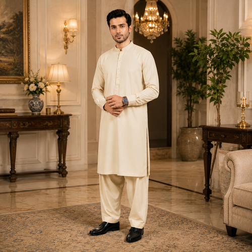 01 Cream - Premium Boski Unstitched
