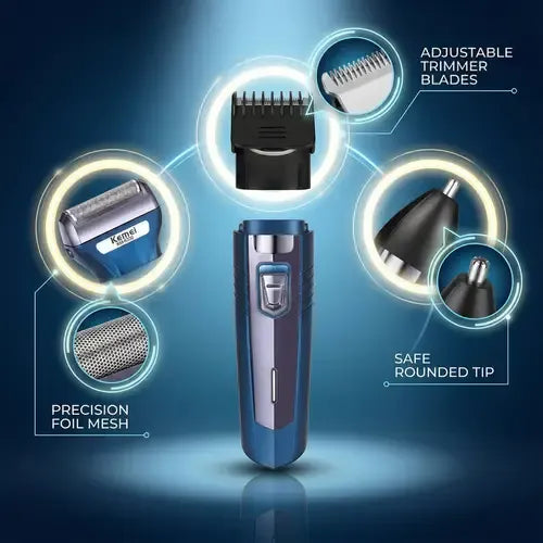 Kemei Blue 3in1 Hair Trimmer Kit